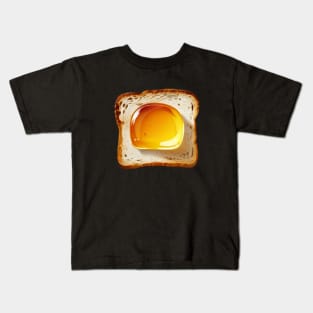 Honey Kawaii Yummy Vintage Bread Toast Sandwich Coffee Beekeeper Kids T-Shirt